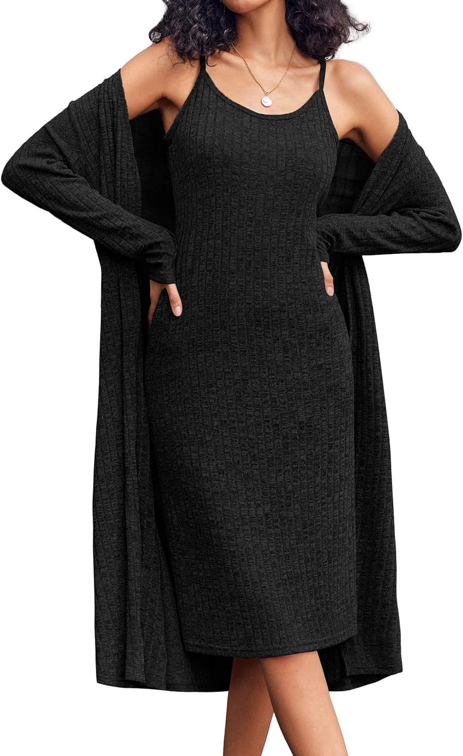 Ekouaer Womens Knit Robe Set for Comfort and Style