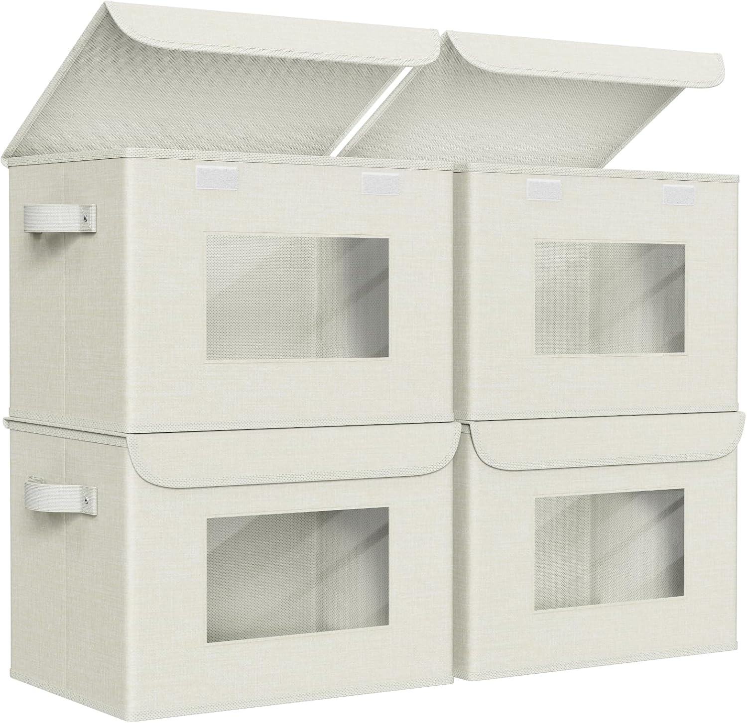 Univivi Foldable Storage Boxes with Lids for Home Organization