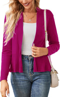 Women's Lightweight Draped Open Front Cropped Cardigan - Pale Pink