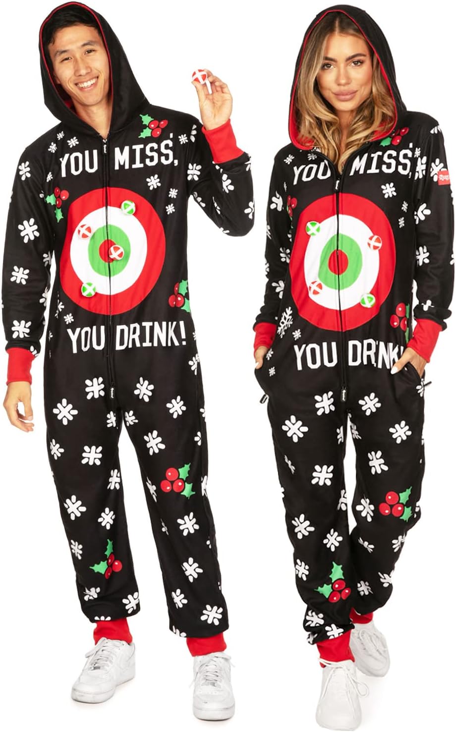 Tipsy Elves Christmas Onesies for Adults - Comfy Jumpsuits