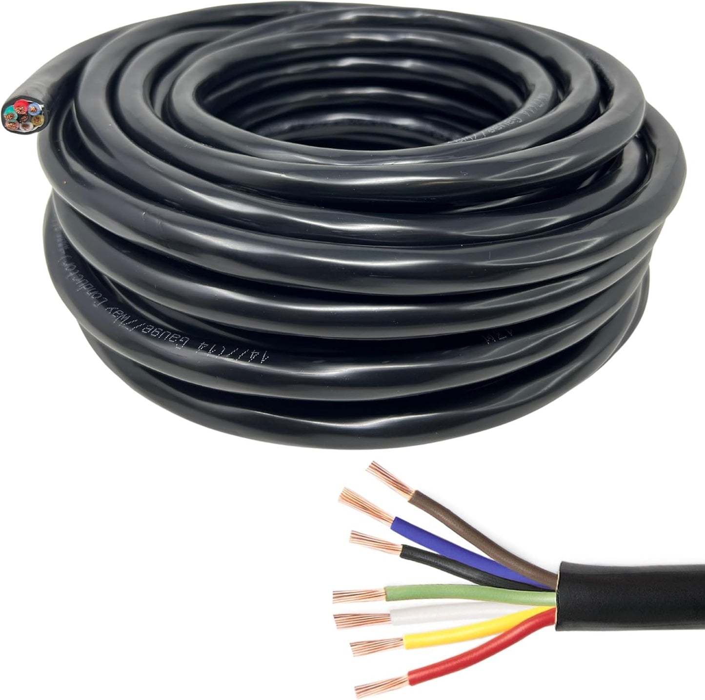 Heavy Duty 14 Gauge 7 Way Conductor Wire for RV Trailers