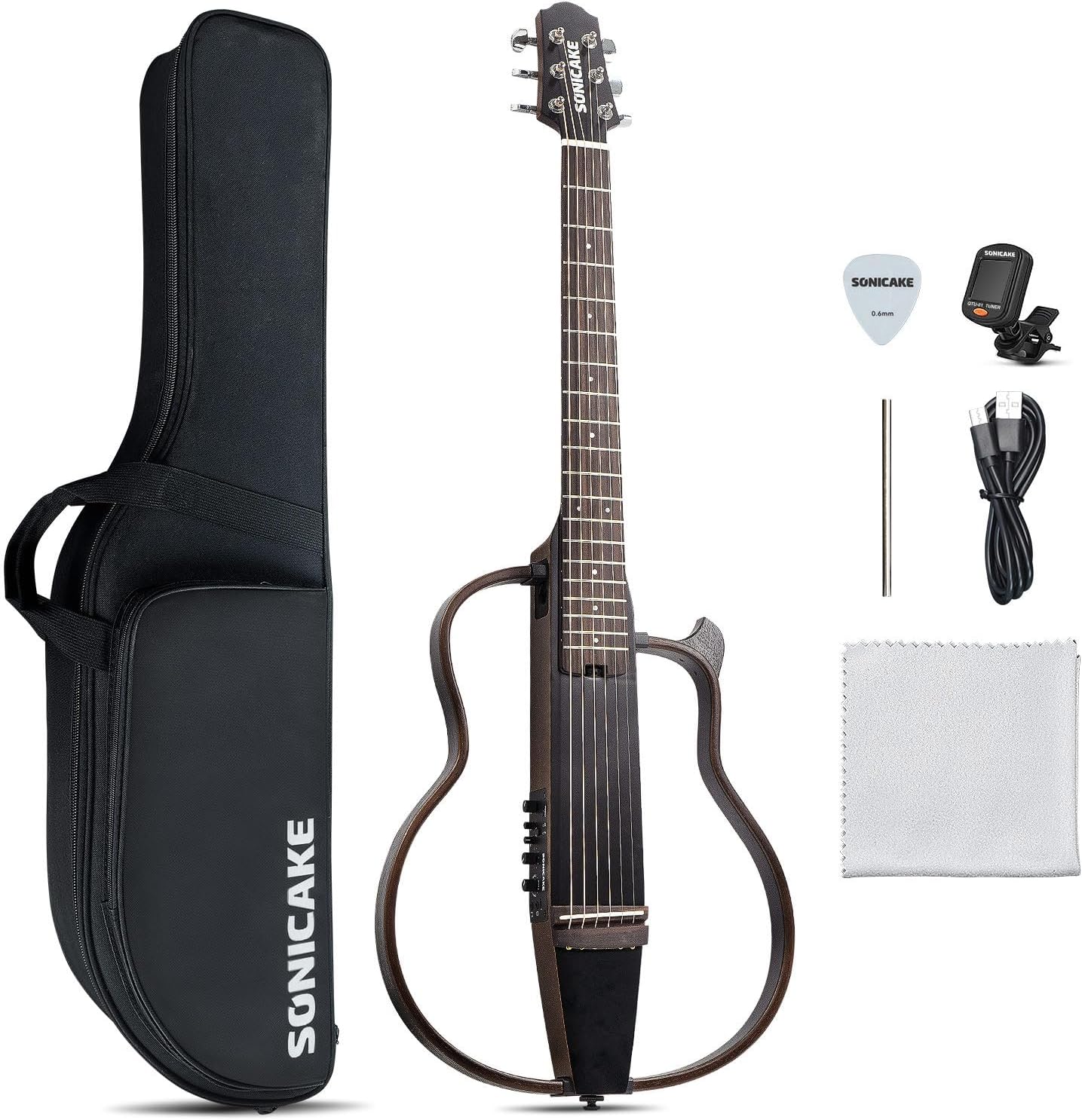 Sonicake Travel Guitar: Portable Acoustic-Electric Kit