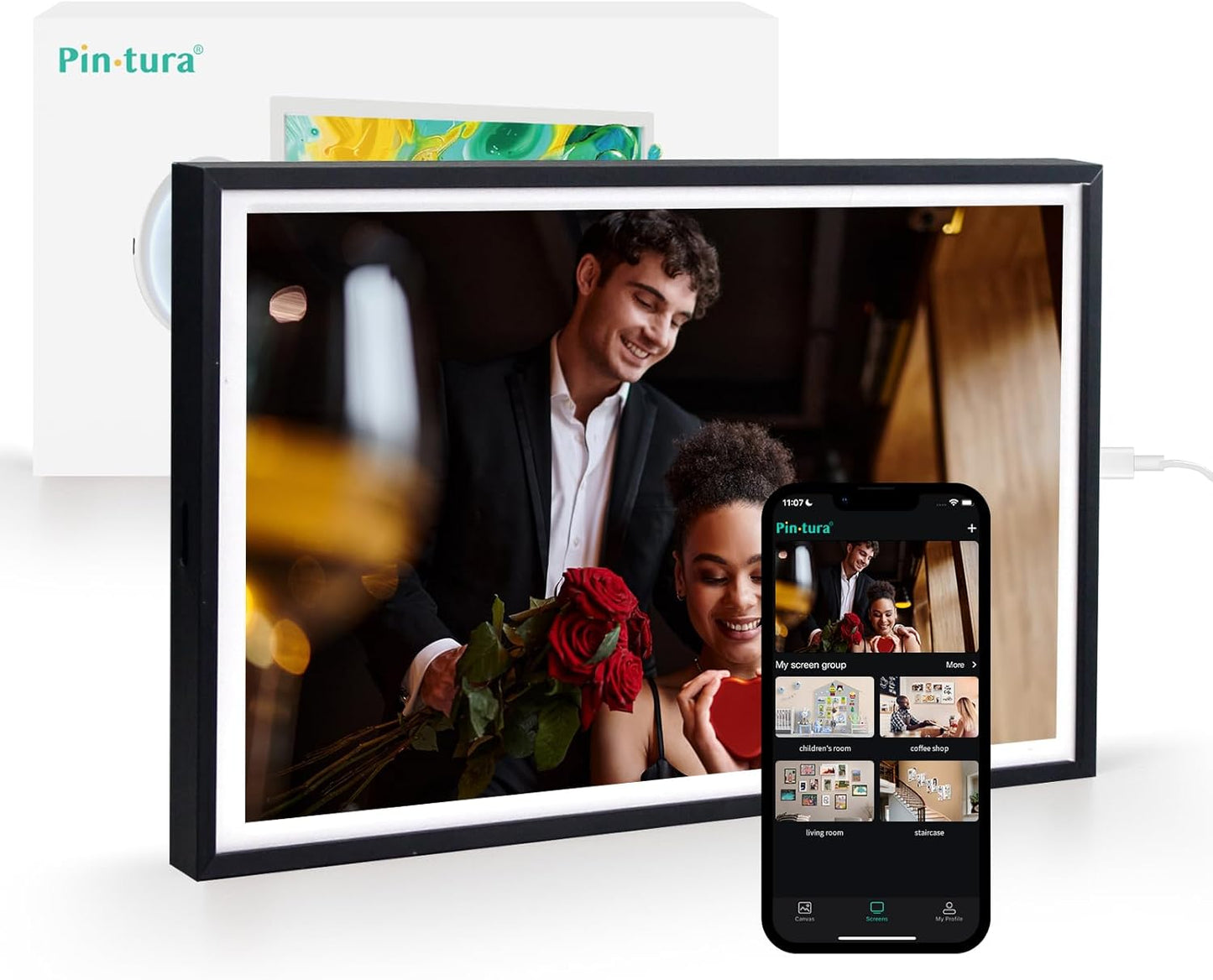 13.3 WiFi Digital Picture Frame with FHD Display and Cloud Storage