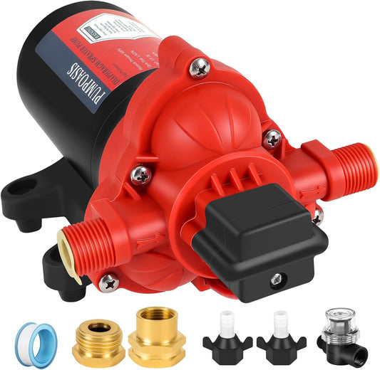 12V Pump for Agricultural Spraying and RV Use - 2.5GPM 60PSI
