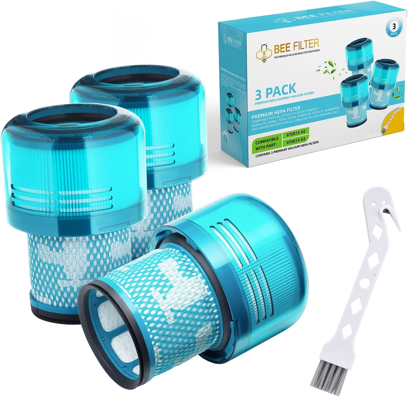 Dyson V15 Filter 3-Pack Premium True HEPA Replacement Filters