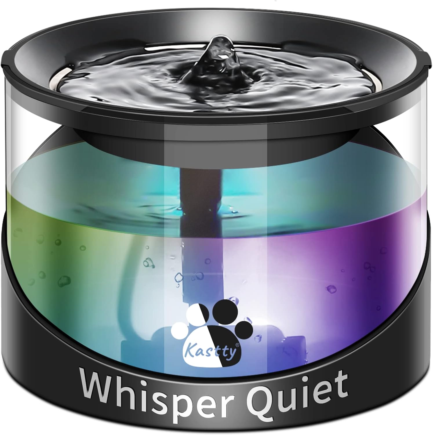 Kastty Super Quiet Water Fountain for Cats and Dogs 2.2L