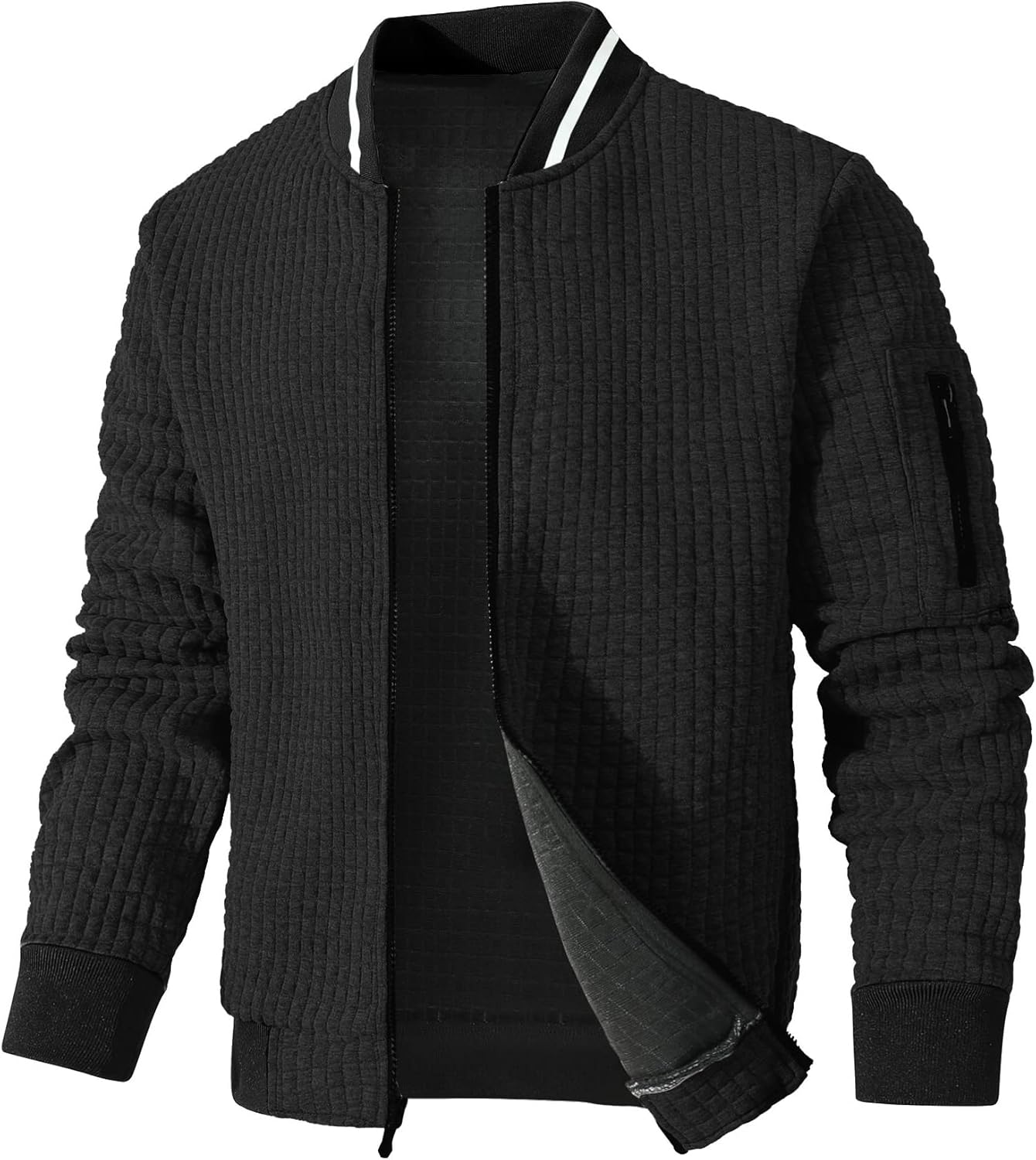 Mens Lightweight Casual Bomber Jacket with Stylish Design