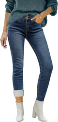 Fleece Lined Jeans Winter Thermal Jeggings - Warm High Waisted Fit