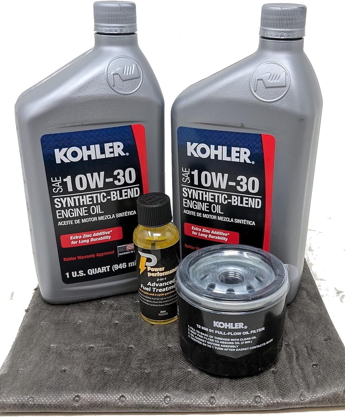 Kohler Genuine Oil Change Kit with 10W-30 Oil and Fuel Treatment