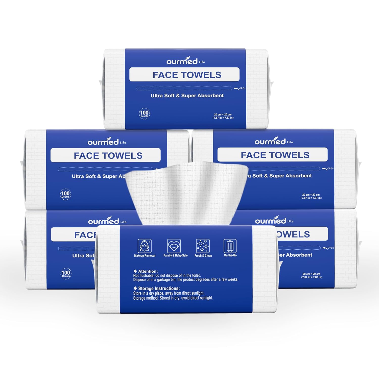 Disposable Biodegradable Face Towels for Sensitive Skin Care