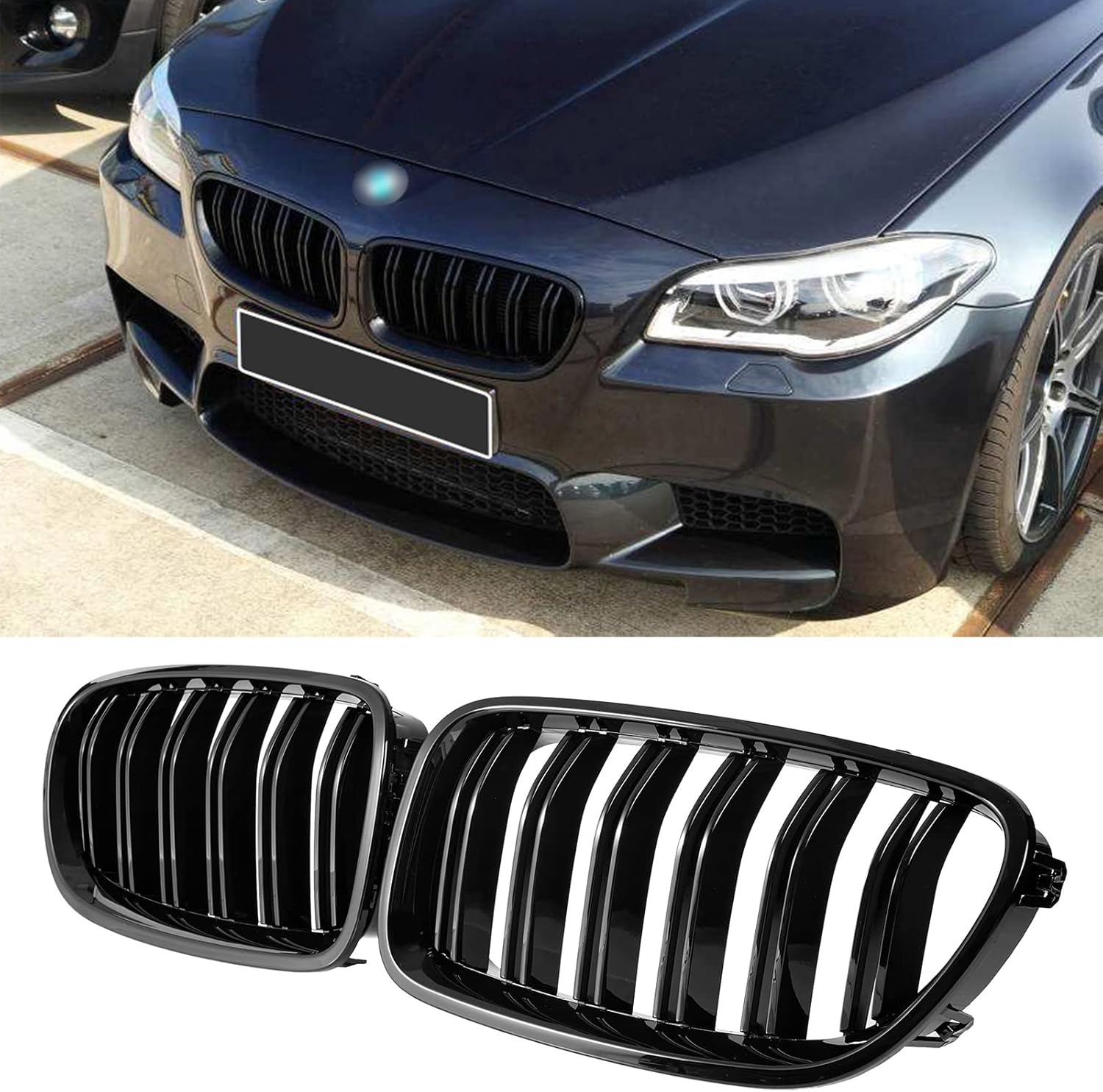 F10 Grille for BMW 5 Series F10 F11 M5 - Gloss Black Finish
