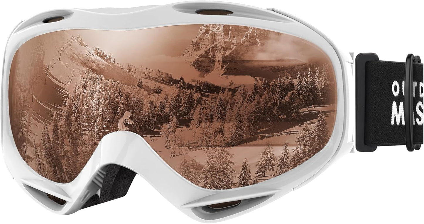 OutdoorMaster OTG Ski Goggles for Men, Women & Youth - UV Protection