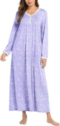 Comfortable Women's Long Sleeve Nightgown by Ekouaer