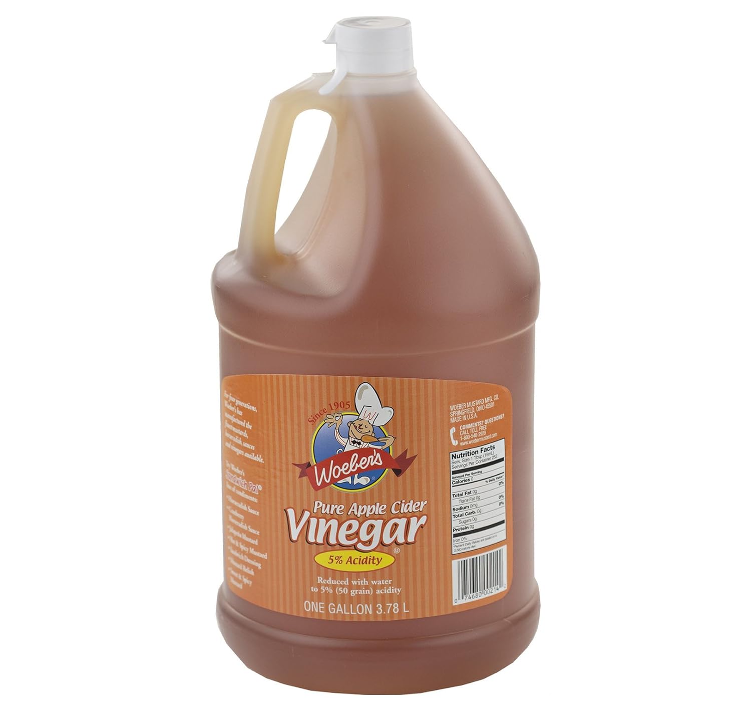 Woeber's 128oz Pure Apple Cider Vinegar