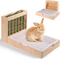 Extra-Large 2-in-1 Rabbit Hay Feeder & Litter Box Set - Mess Proof