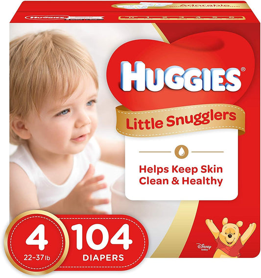 HUGGIES Little Snugglers Size 4 - 104ct, Gentle Protection