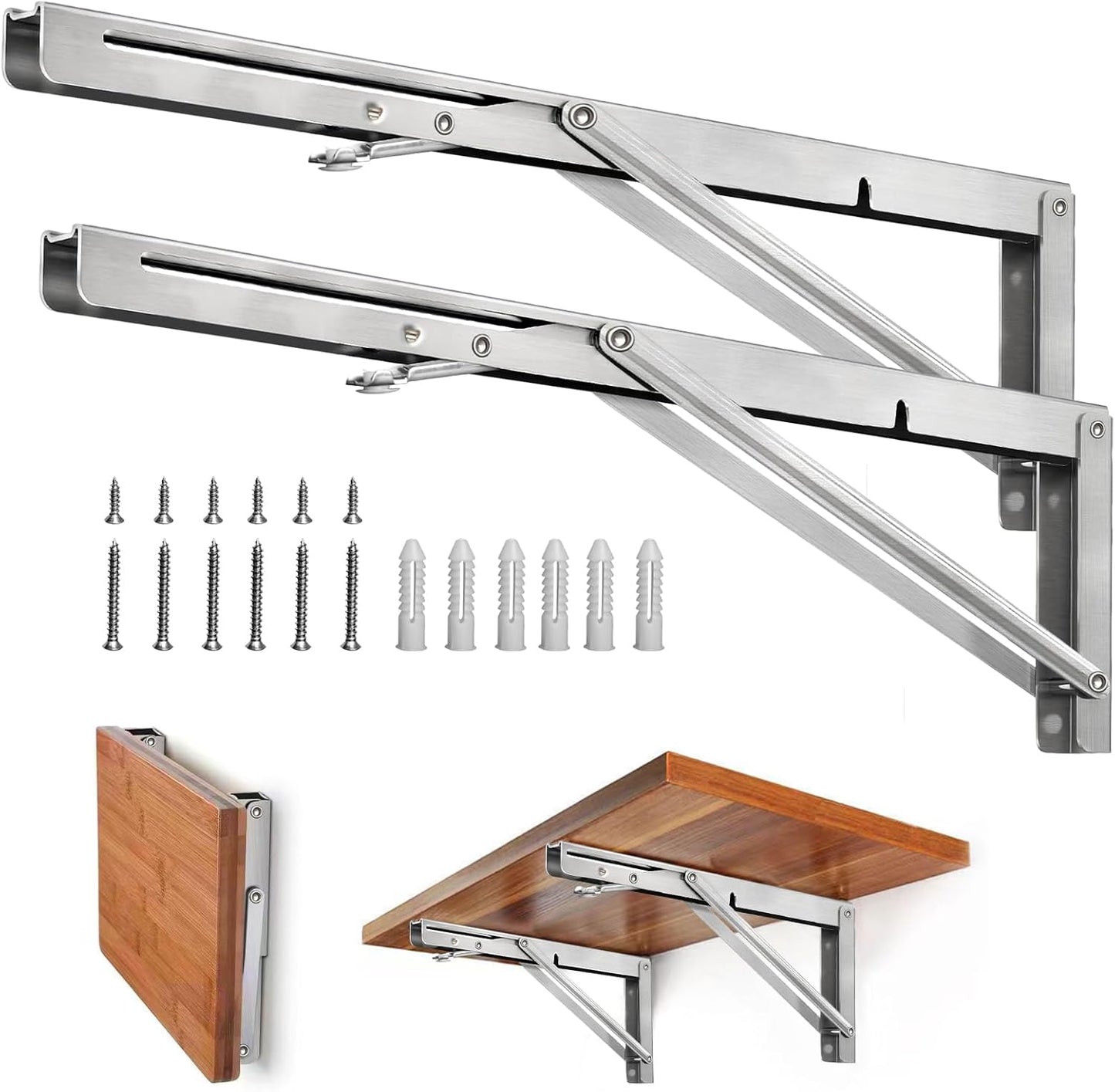 Heavy Duty 20 Inch Folding Shelf Brackets for Space Saving