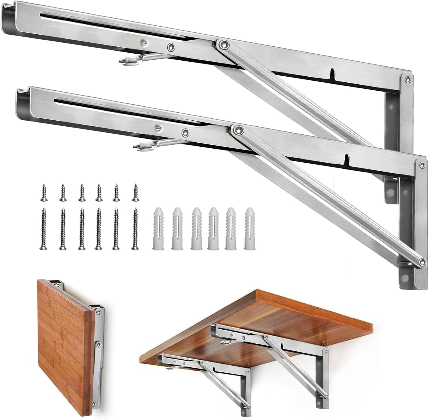 Heavy Duty 20 Inch Folding Shelf Brackets for Space Saving