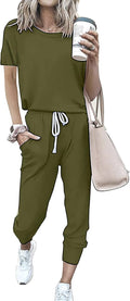 PRETTYGARDEN Women Summer Two Piece Striped Tracksuit - Comfortable as