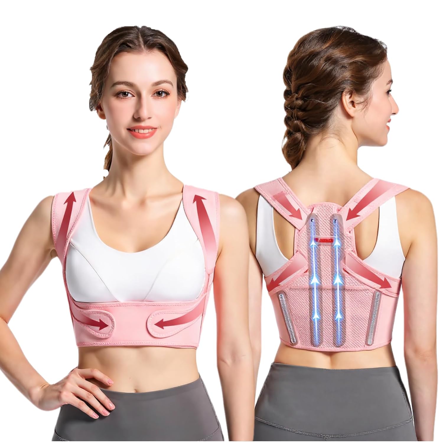 Back Posture Corrector for Women - Adjustable Lightweight Brace