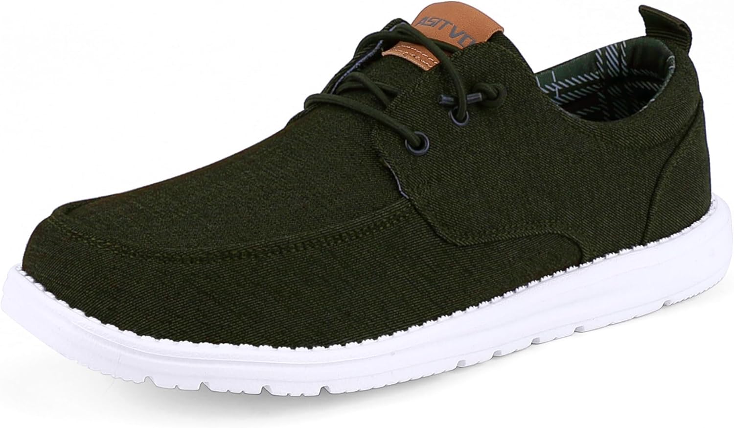 ASITVO Mens Wide Canvas Loafers Slip on Big Size Walking Shoes