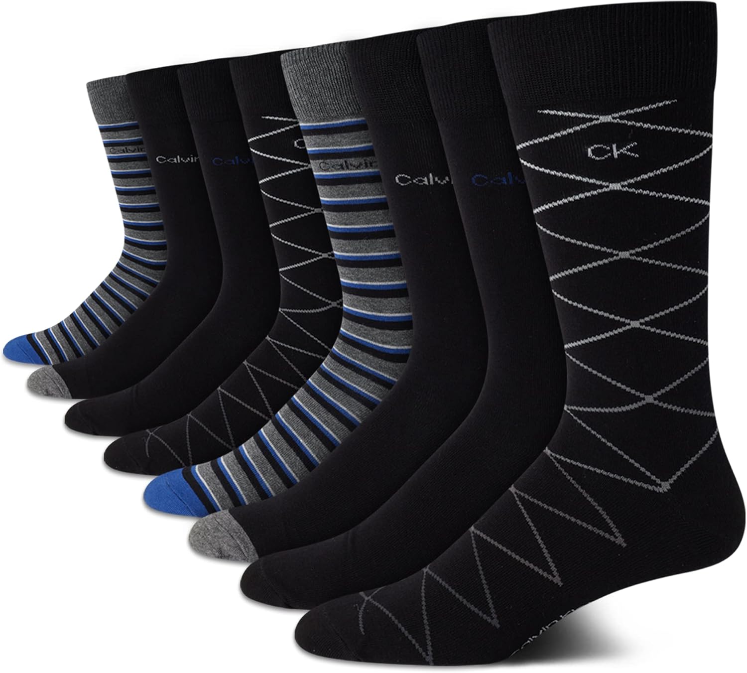 Calvin Klein Men's Dress Socks - Breathable Cotton Crew Socks