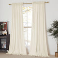 NICETOWN Ivory White Velvet Curtains for Luxury Living