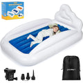 Inflatable Toddler Travel Bed Reversible 2-Color Air Mattress - Safe