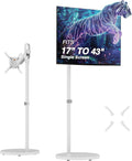 AVLT Single 17-43 in Portable Monitor Arm TV Rolling Stand - Stable