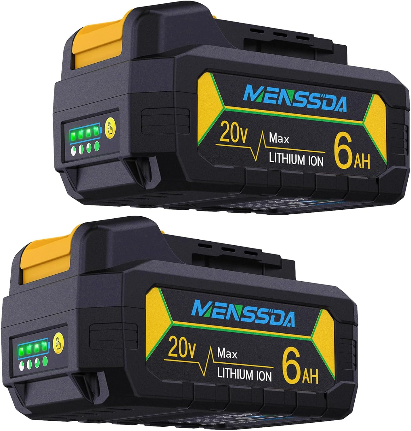 2Pack 100% True 6AH Capacity Replacement for Dewalt 20V Max