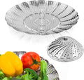 SAYFINE Stainless Steel Vegetable Steamer - Expandable Fit (5.4 - 9.2)