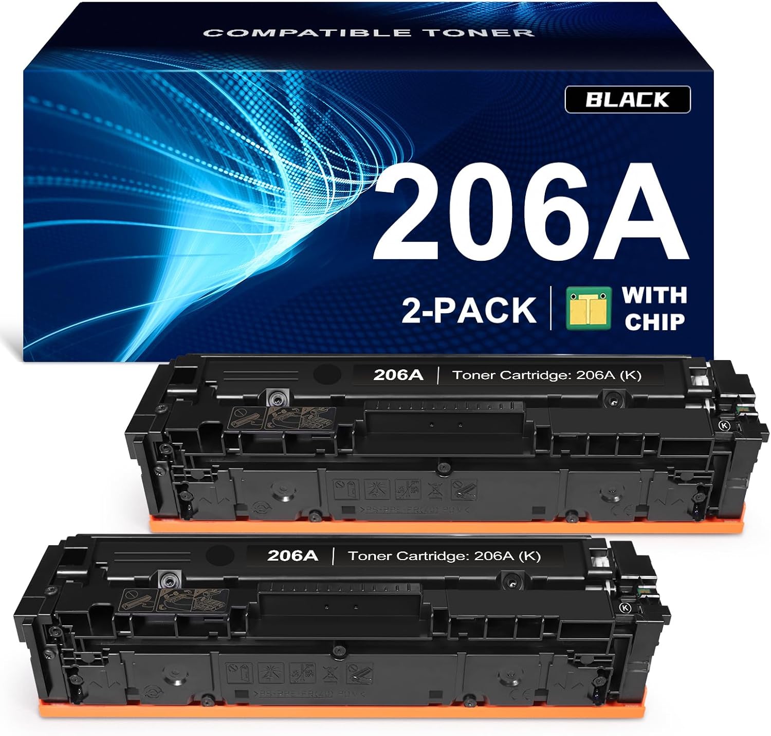 206A Toner Cartridge Black Compatible Replacement for HP Printers