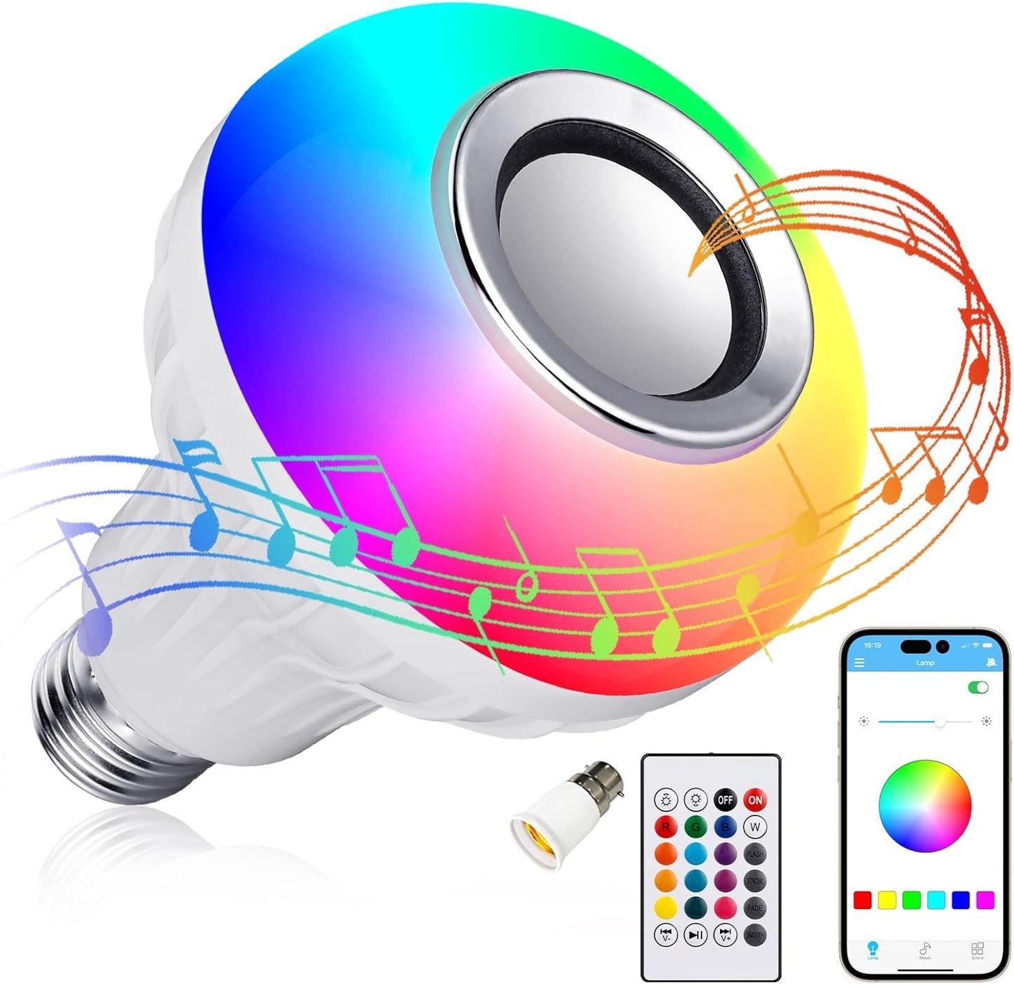 Remote Controlled Color Changing LED Speaker Bulb