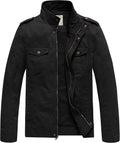 Men's Casual Washed Cotton Military Jacket - Comfortable Everyday