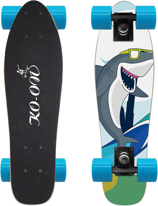 22 Inch Mini Cruiser Skateboard for Beginners and Kids Fun
