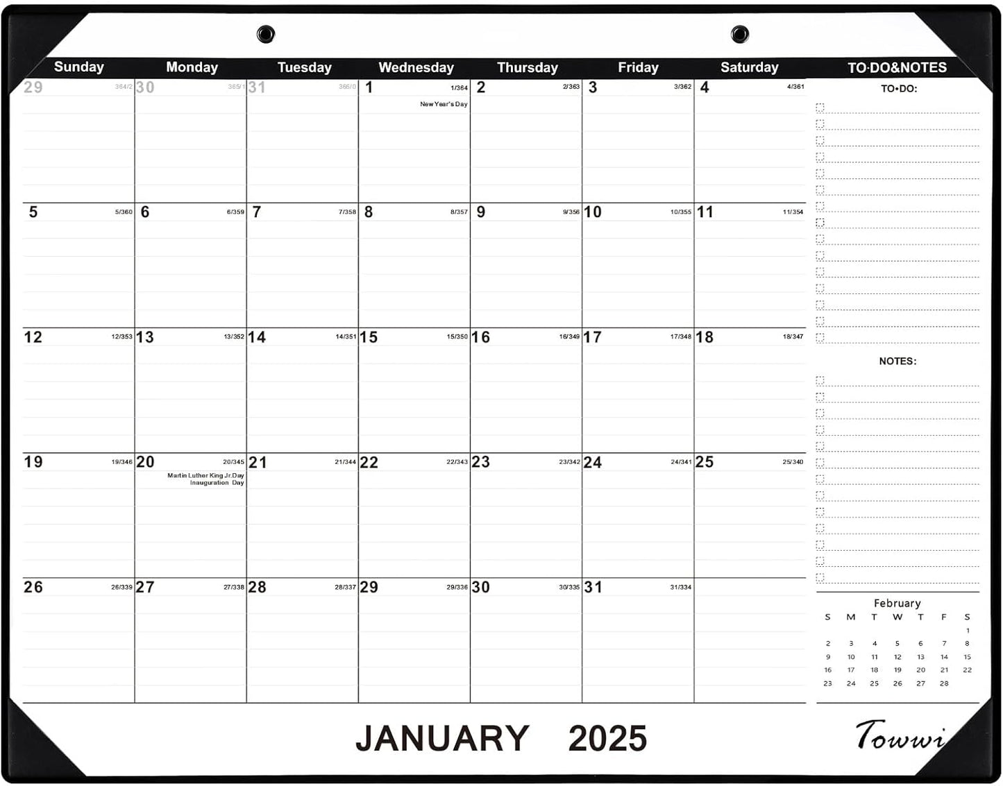 TOWWI 2025 Desk Calendar: Organize Your Daily Schedule!