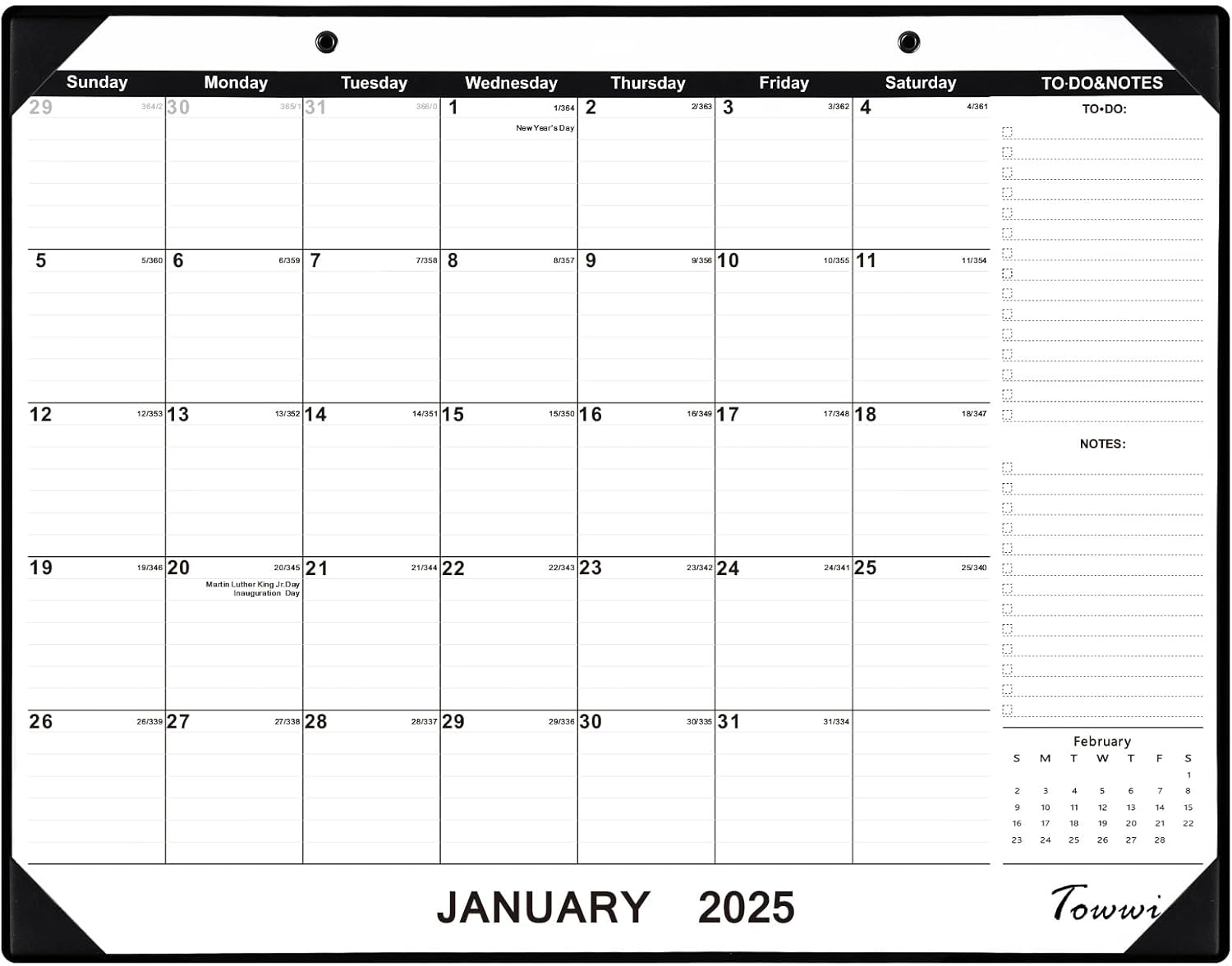 TOWWI 2025 Desk Calendar: Organize Your Daily Schedule!