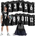 Scrimmage Training Vest 12-Pack Numbered Practice Jerseys for Adults
