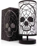 GAVIA Black Skull Lamp - 3-Way Dimmable Touch Control - Gothic Accent