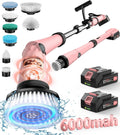 Pink Electric Spin Scrubber 1200rpm Cordless Cleaning Brush - High