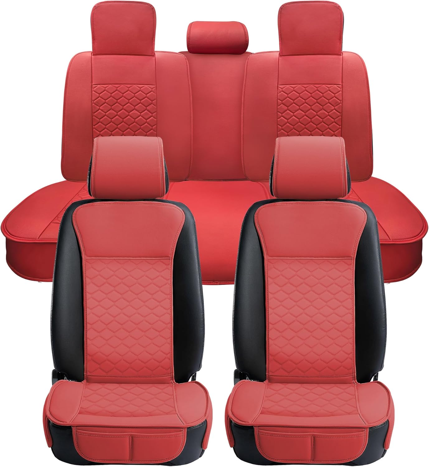Elantrip Car Seat Cover Full Set Leather Protector for Cars