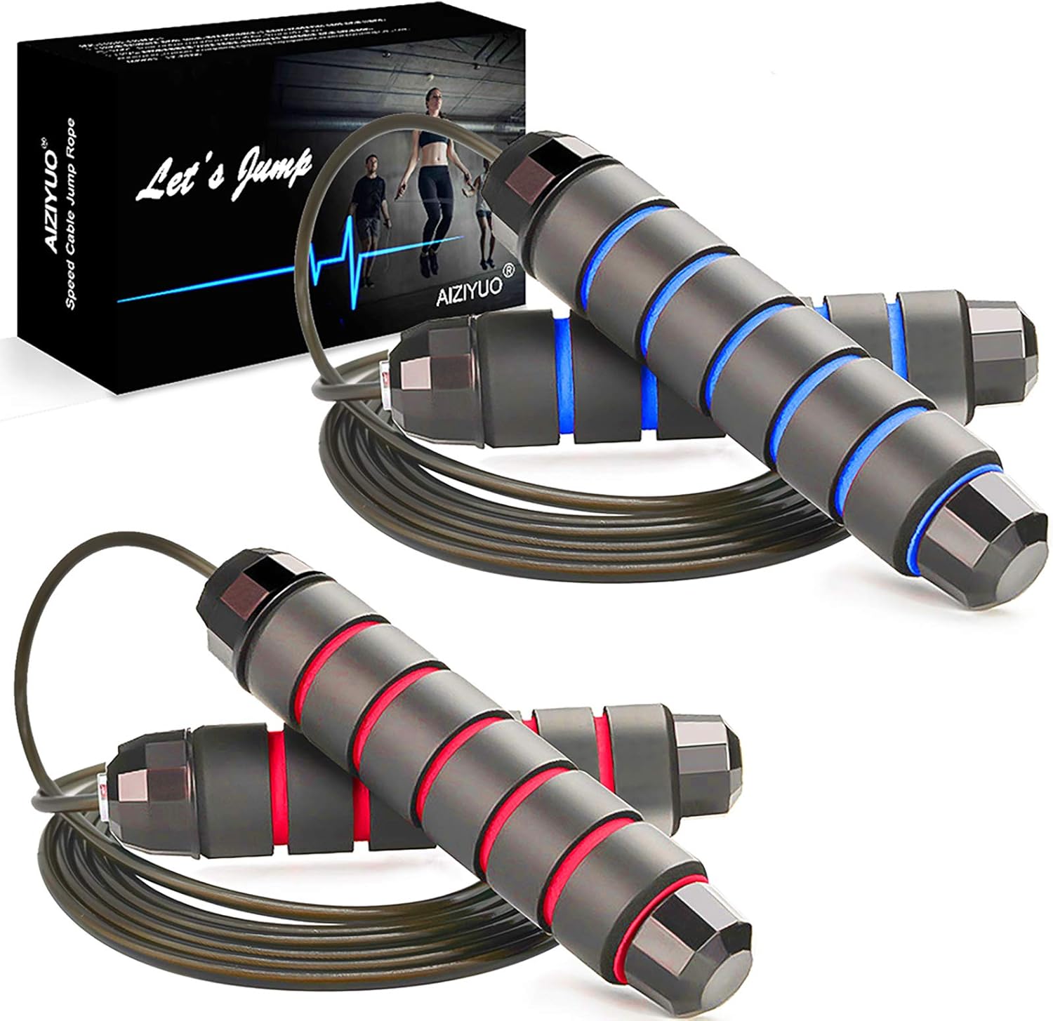 Tangle-Free Speed Jump Rope 2-Pack