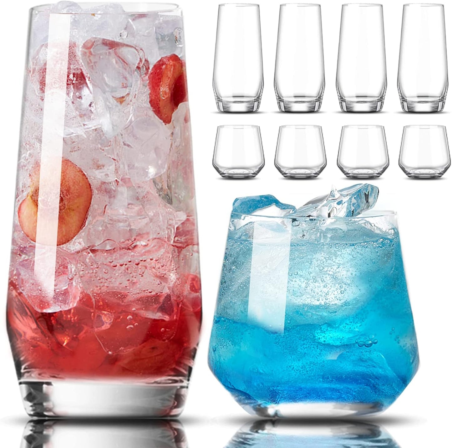 Mfacoy Glassware Set: Versatile Drinkware Duo 
