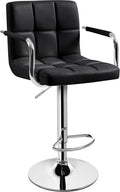 Yaheetech Bar Stools PU Leather Adjustable Swivel Barstools