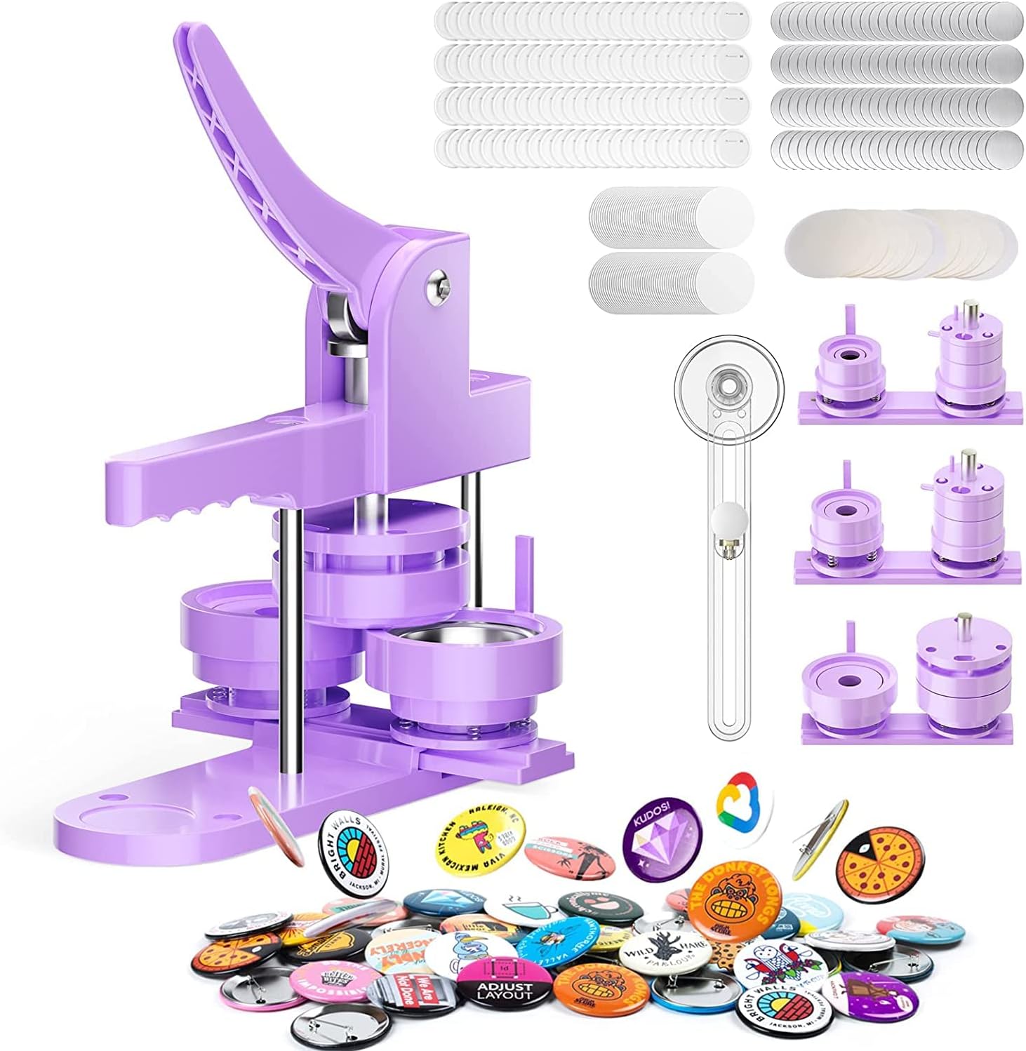 300pcs Button Pin Maker Machine for DIY Badge Button Press Kit