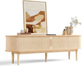 Fluted TV Stand for 75ft TV - Mid-Century 70ft Entertainment Center