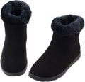 Vonair Girls Fuzzy Warm Winter Short Boots - Cozy Faux Fur Booties