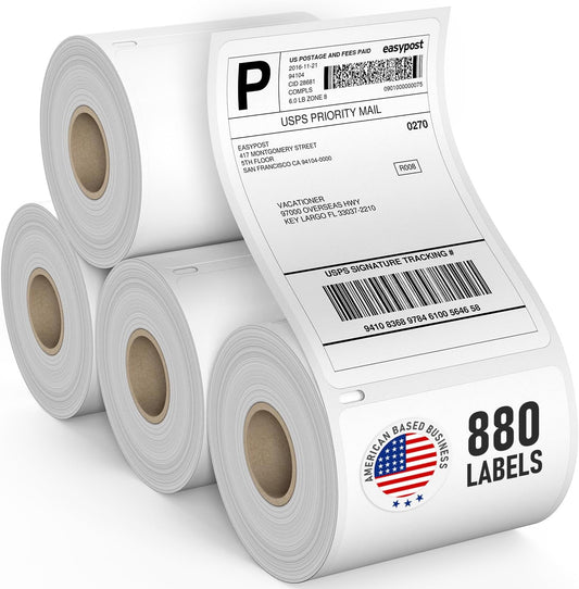 Dasher Products Thermal Shipping Labels for Dymo 4XL