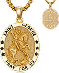 St. George Necklace 925 Sterling Silver Amulet for Men Women