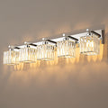 Modern Vanity Light 5-Lights Chrome Crystal Bathroom Wall Light